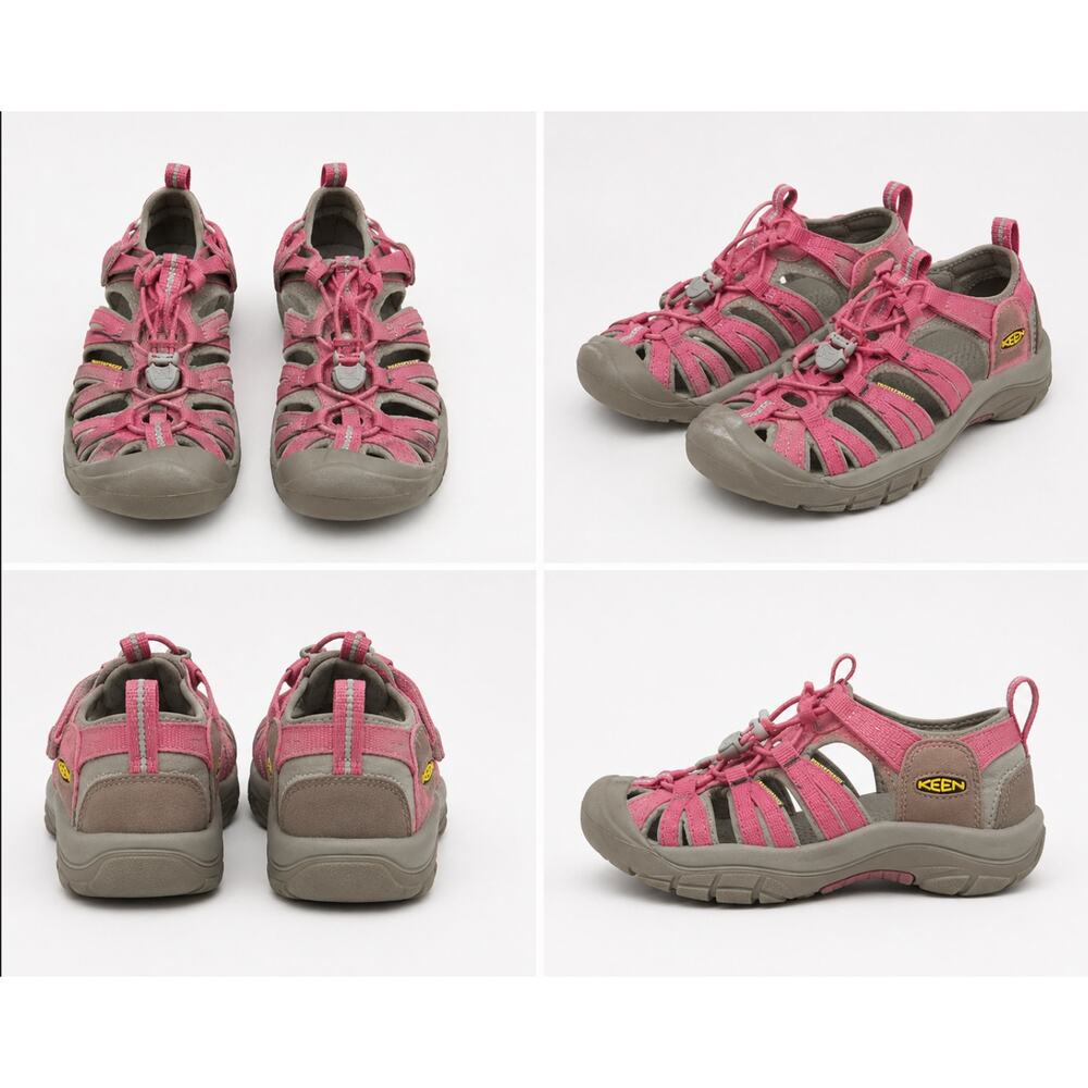 Keen Brown Pink Kids Newport H2 Pink Waterproof Gore Core Utility Hiking Boots